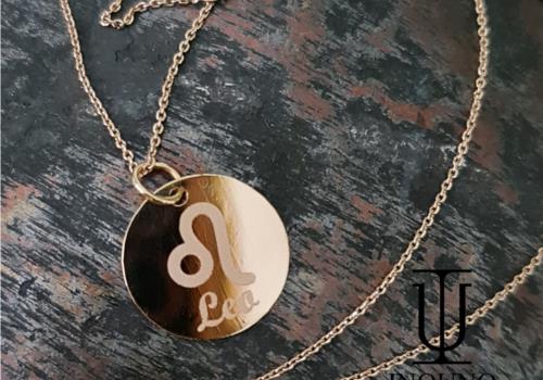 گردنبند طلا عیار هجده  علامت ماه تولد